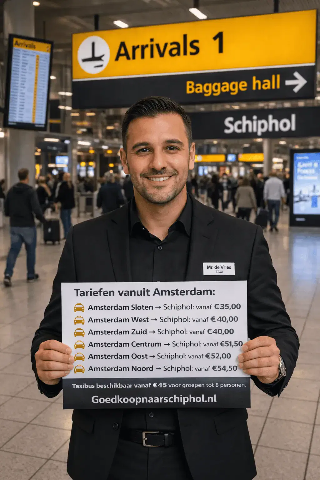 Taxitarieven-Amsterdam-Schiphol-€35,-Goedkoopnaarschiphol.nl